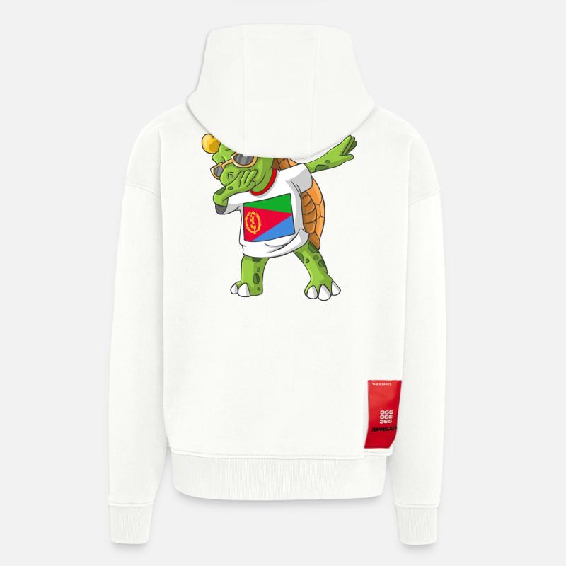 Eritrea Dabbing Schildkröte - Zip Hoodie - made by SPREAD - OFF WHITE