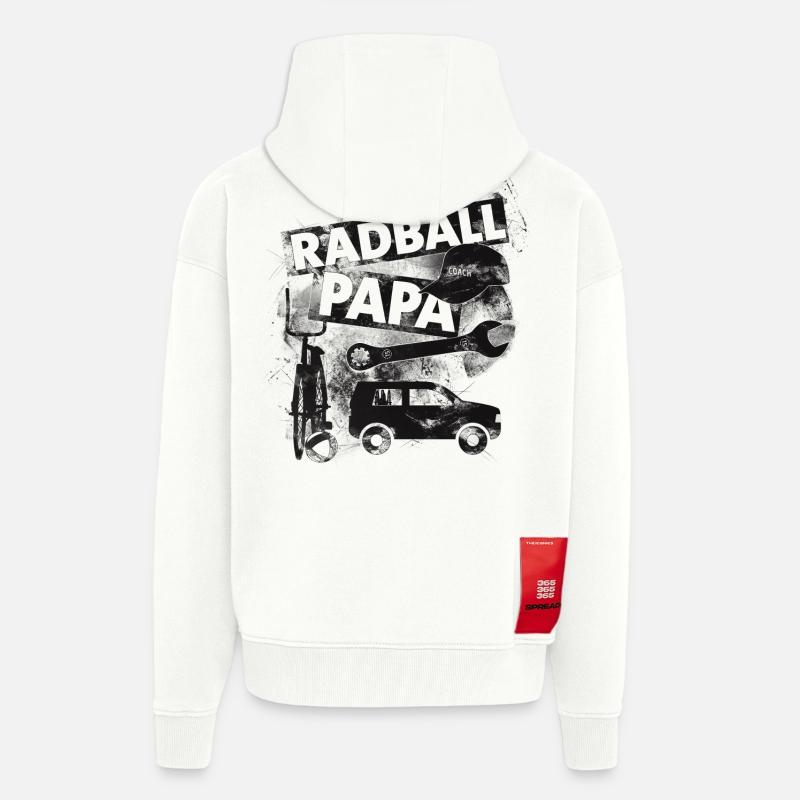 Radball | Papa - Zip Hoodie - made by SPREAD - OFF WHITE