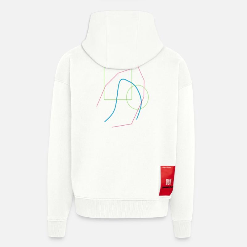 Patterns abstract - Zip Hoodie - made by SPREAD - OFF WHITE