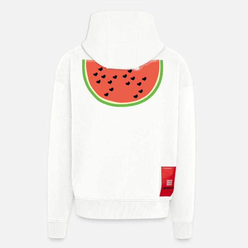 Melone mit Herz - Geschenk - Wassermelone - Comic - Zip Hoodie - made by SPREAD - OFF WHITE