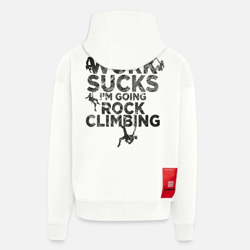 klettern boulder Kletterer klettergurt Geschenk - Zip Hoodie - made by SPREAD - OFF WHITE