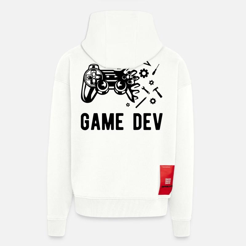 Game Dev - Veste à capuche bio épaisse oversize fabriqué en UE - OFF WHITE