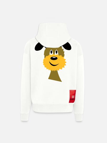 chien - Veste à capuche bio épaisse oversize fabriqué en UE - OFF WHITE