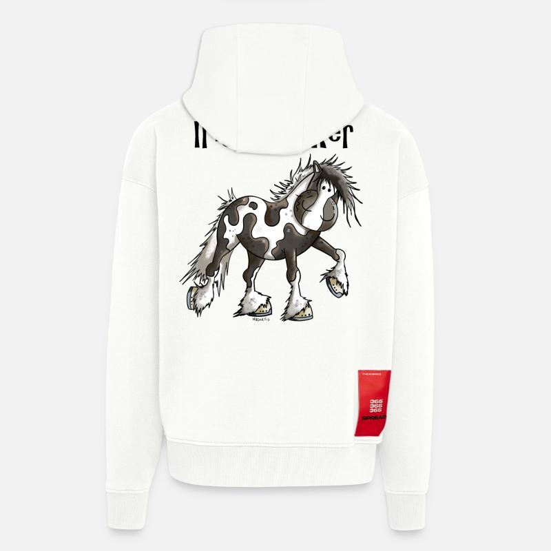 Irish Tinker - Veste à capuche bio épaisse oversize fabriqué en UE - OFF WHITE
