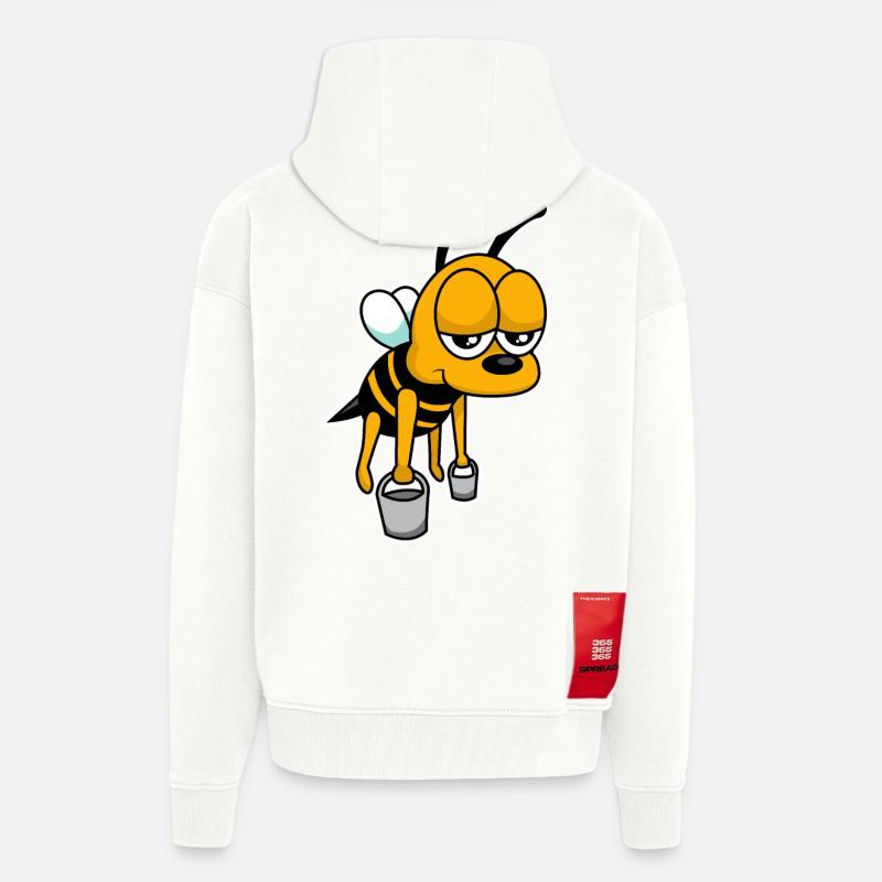 Arbeits-Biene - Zip Hoodie - made by SPREAD - OFF WHITE