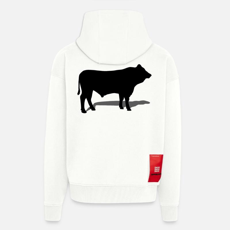 bull - Zip Hoodie - made by SPREAD - OFF WHITE