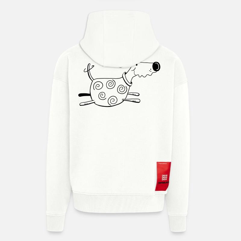 Drolliger Hund - Dog - Hunde - Comic - Zip Hoodie - made by SPREAD - OFF WHITE