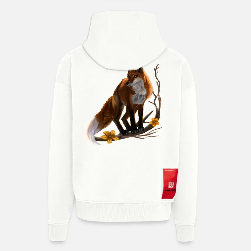 Fuchs - Zip Hoodie - made by SPREAD - OFF WHITE