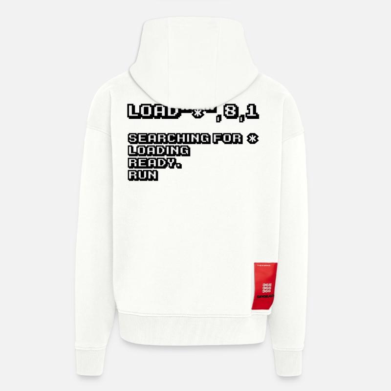 Retro Computing und 8-Bit Nostalgie - Zip Hoodie - made by SPREAD - OFF WHITE