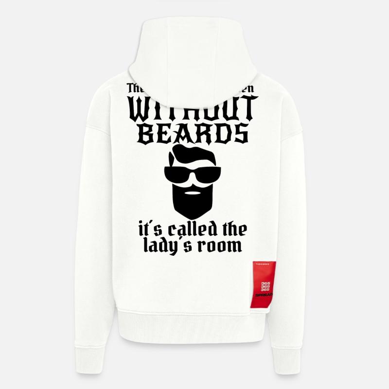 Mann mit Bart - Zip Hoodie - made by SPREAD - OFF WHITE