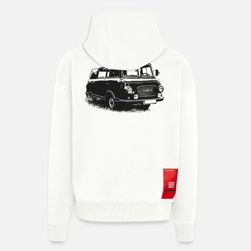 Barkas mit Blaulicht - Zip Hoodie - made by SPREAD - OFF WHITE