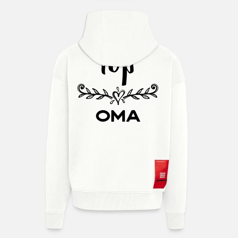 Oma Statement Großmutter Gratulation Superoma - Zip Hoodie - made by SPREAD - OFF WHITE