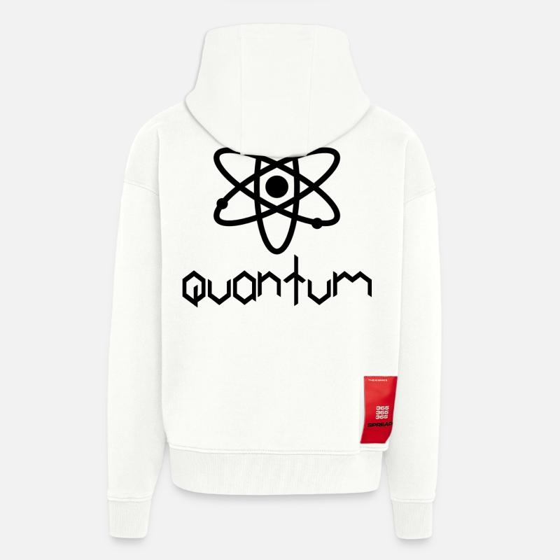 Quantité - Veste à capuche bio épaisse oversize fabriqué en UE - OFF WHITE
