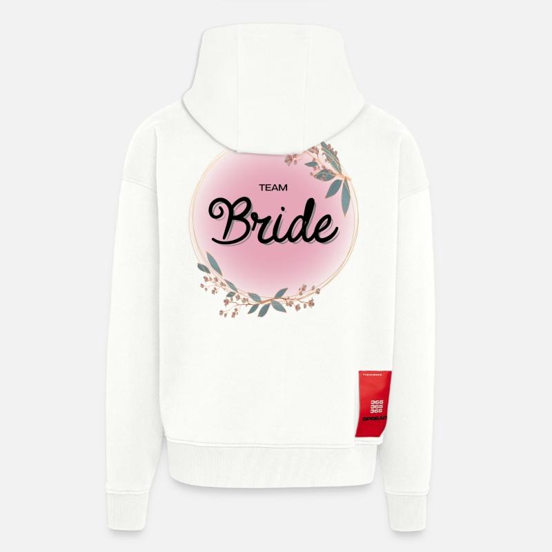 Équipe Bride4 - Veste à capuche bio épaisse oversize fabriqué en UE - OFF WHITE