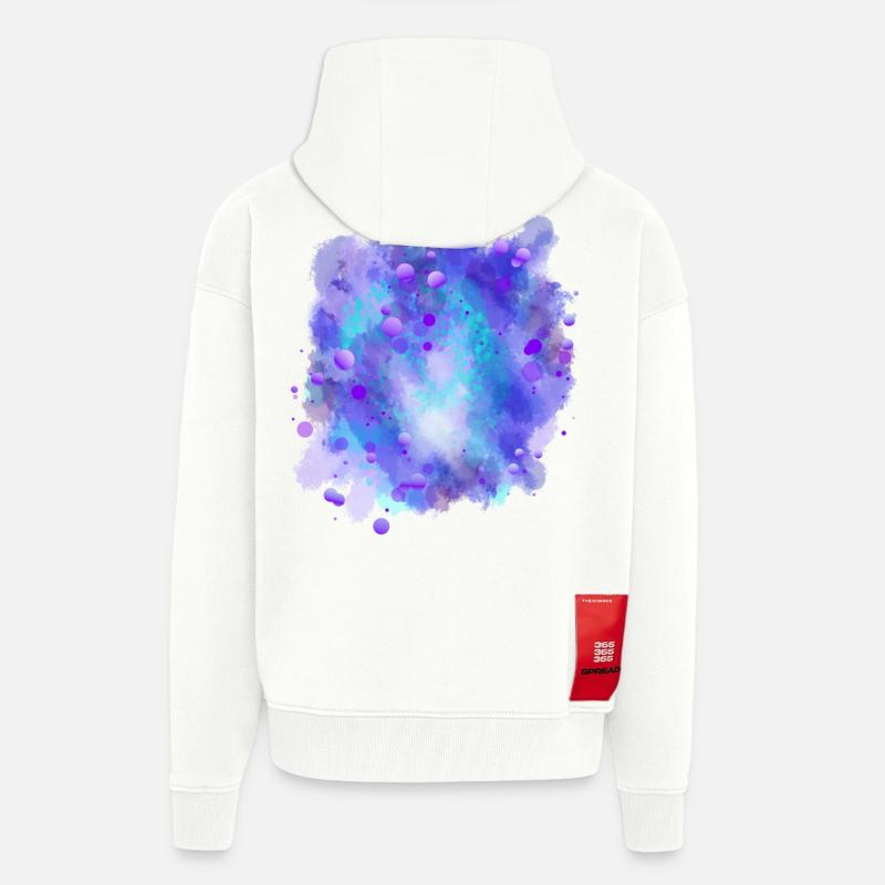 Azure Energy Sphere - Veste à capuche bio épaisse oversize fabriqué en UE - OFF WHITE