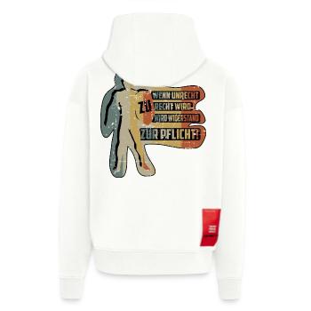 WENN UNRECHT ZU RECHT WIRD - Zip Hoodie - made by SPREAD - OFF WHITE - Hinten