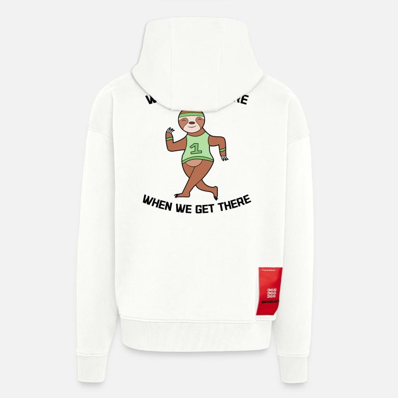 Cool Statement Faultier Langsam Dschungel Tier - Zip Hoodie - made by SPREAD - OFF WHITE