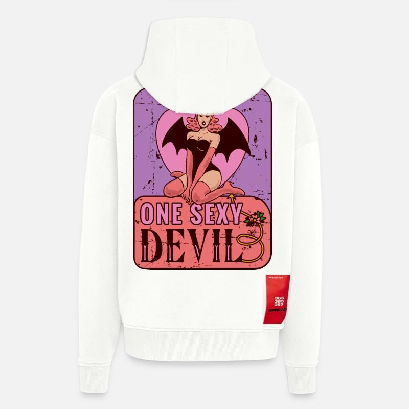 Sexy devil - Zip Hoodie - made by SPREAD - OFF WHITE
