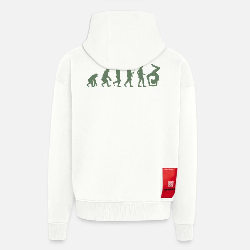 Turnerin Turner Evolution der Turnerin - Zip Hoodie - made by SPREAD - OFF WHITE