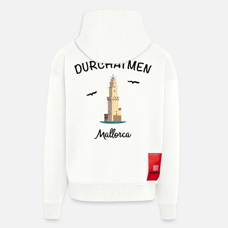 Mallorca, Einfach mal Durchatmen - Zip Hoodie - made by SPREAD - OFF WHITE