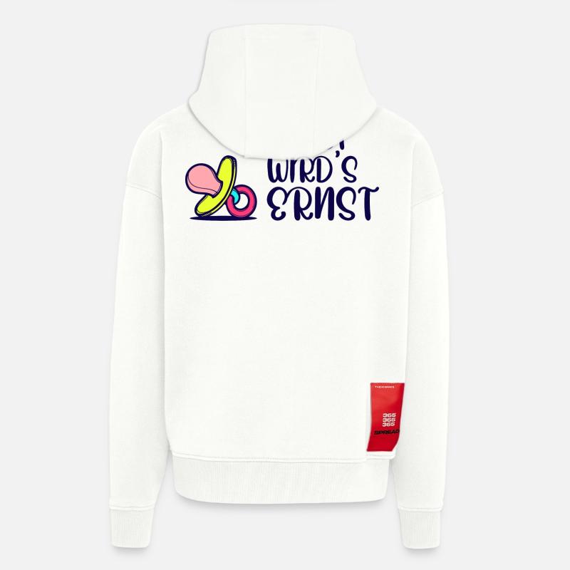 Elternschaft Eltern Geburt Statement Schwanger - Zip Hoodie - made by SPREAD - OFF WHITE