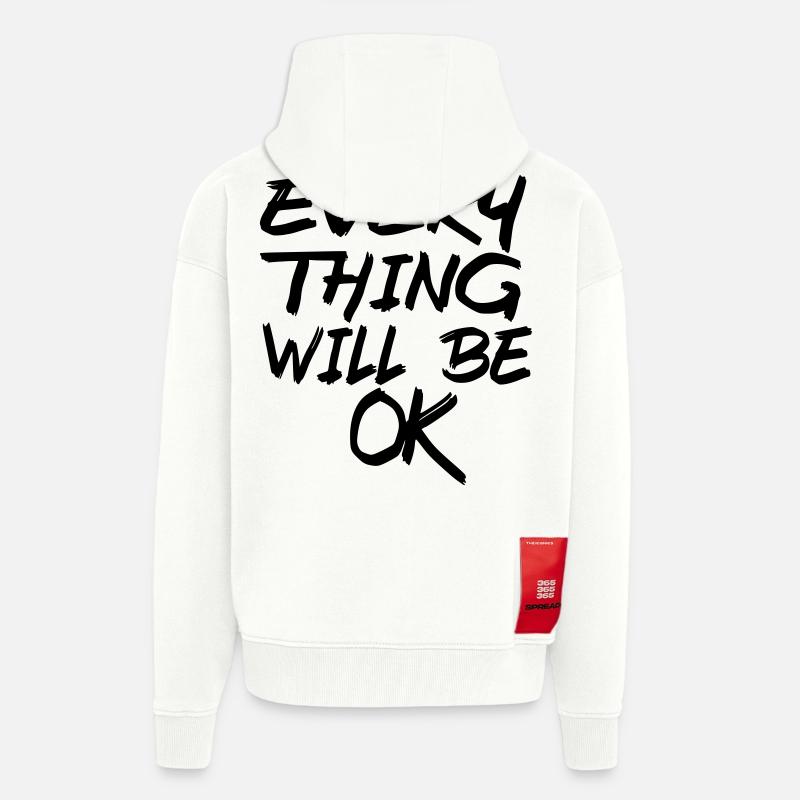 Alles wird gut! Alles wird gut! # - Zip Hoodie - made by SPREAD - OFF WHITE