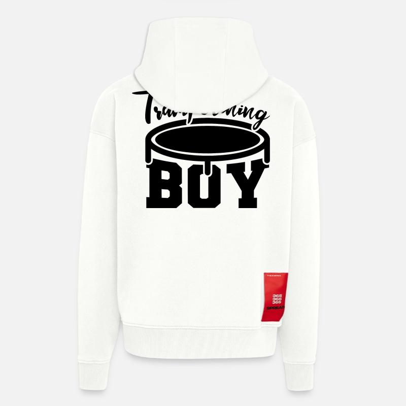 Drôle de pull trampoline - Veste à capuche bio épaisse oversize fabriqué en UE - OFF WHITE