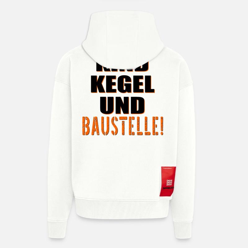 Baustelle Bauherr Kinder - Zip Hoodie - made by SPREAD - OFF WHITE