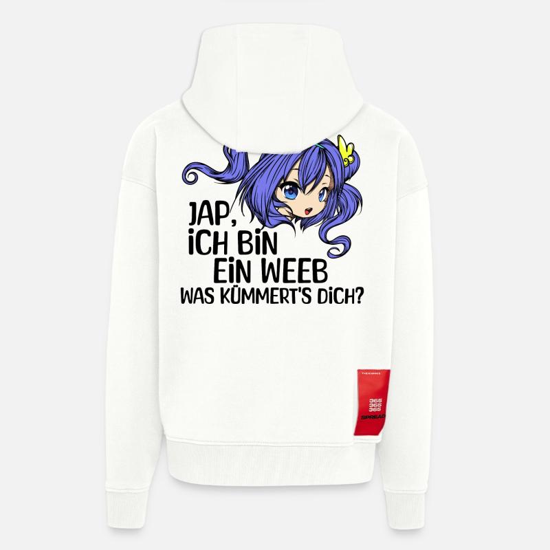 Comic Mädchen Anime Mangastyle Manga Statement - Zip Hoodie - made by SPREAD - OFF WHITE