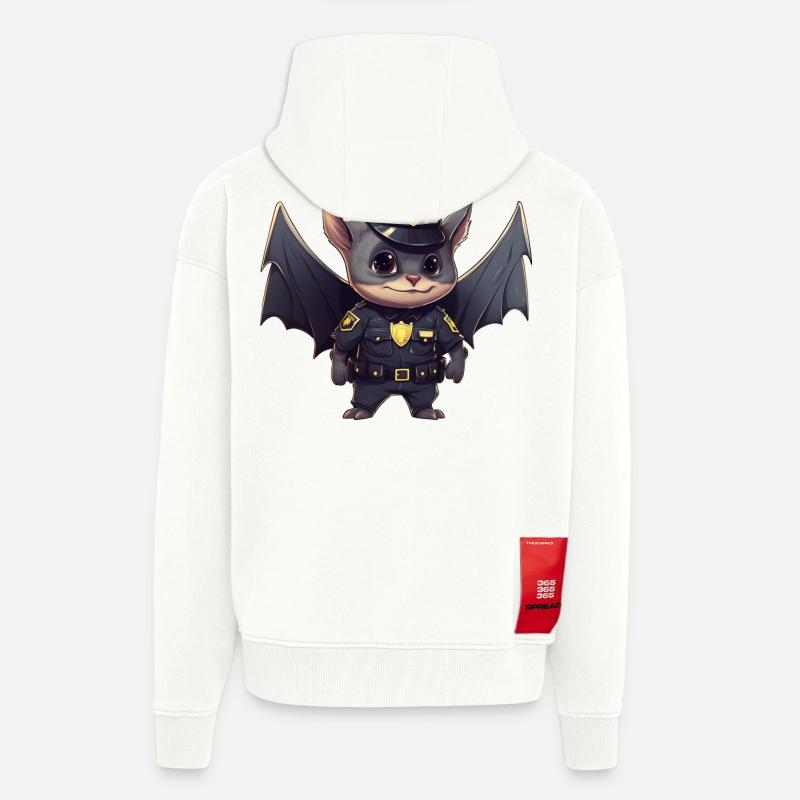 Fledermaus Polizei - Zip Hoodie - made by SPREAD - OFF WHITE