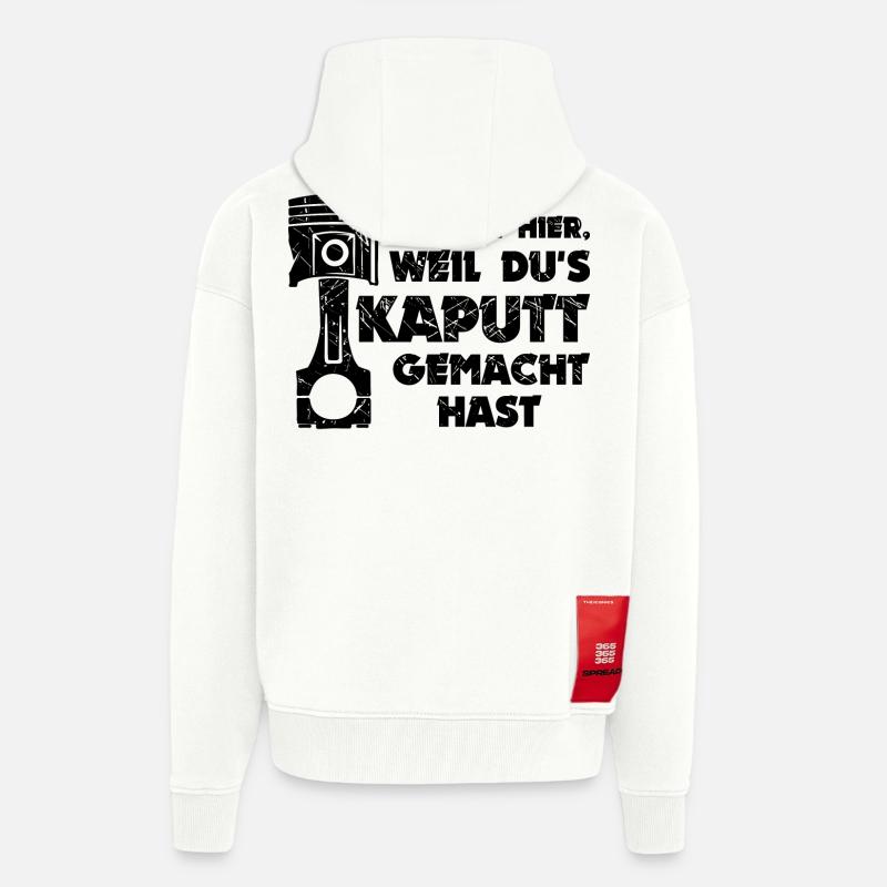 Workaholic Statement Job Arbeiter Mechaniker - Zip Hoodie - made by SPREAD - OFF WHITE