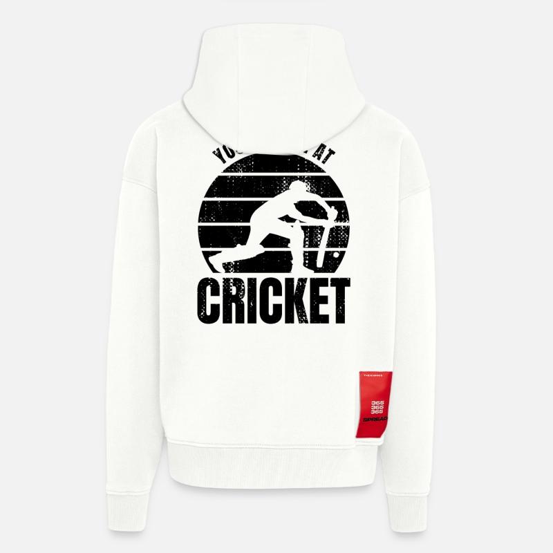 Tu m’as eu au cricket - Veste à capuche bio épaisse oversize fabriqué en UE - OFF WHITE