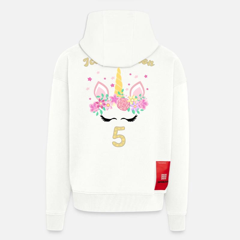 ich bin schon 5 - Zip Hoodie - made by SPREAD - OFF WHITE