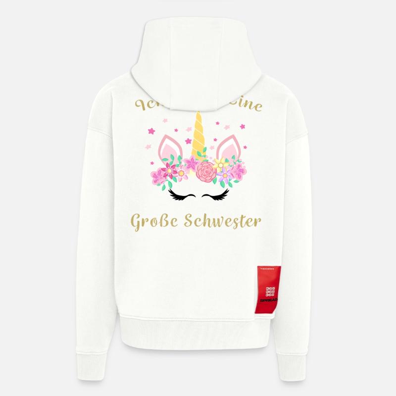 Ich werde Große Schwester - Zip Hoodie - made by SPREAD - OFF WHITE