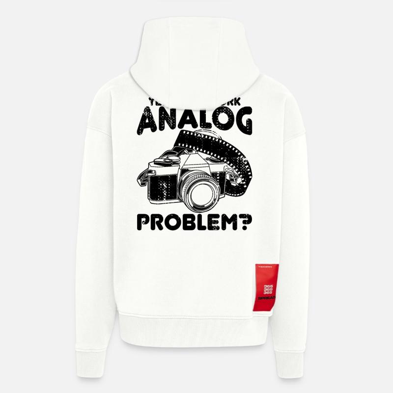 Ja ich arbeite noch analog - Zip Hoodie - made by SPREAD - OFF WHITE