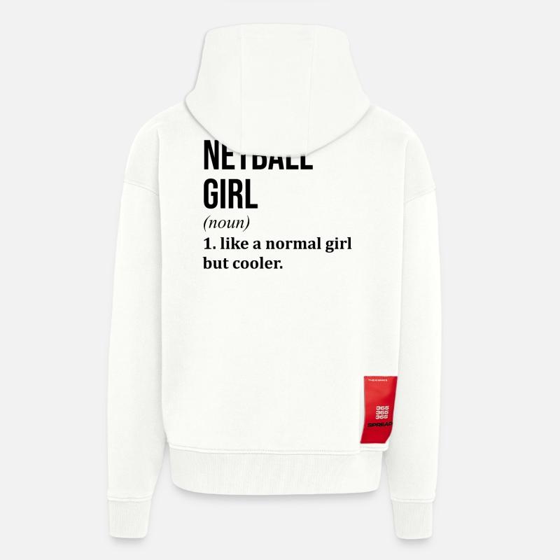 Netball - Veste à capuche bio épaisse oversize fabriqué en UE - OFF WHITE