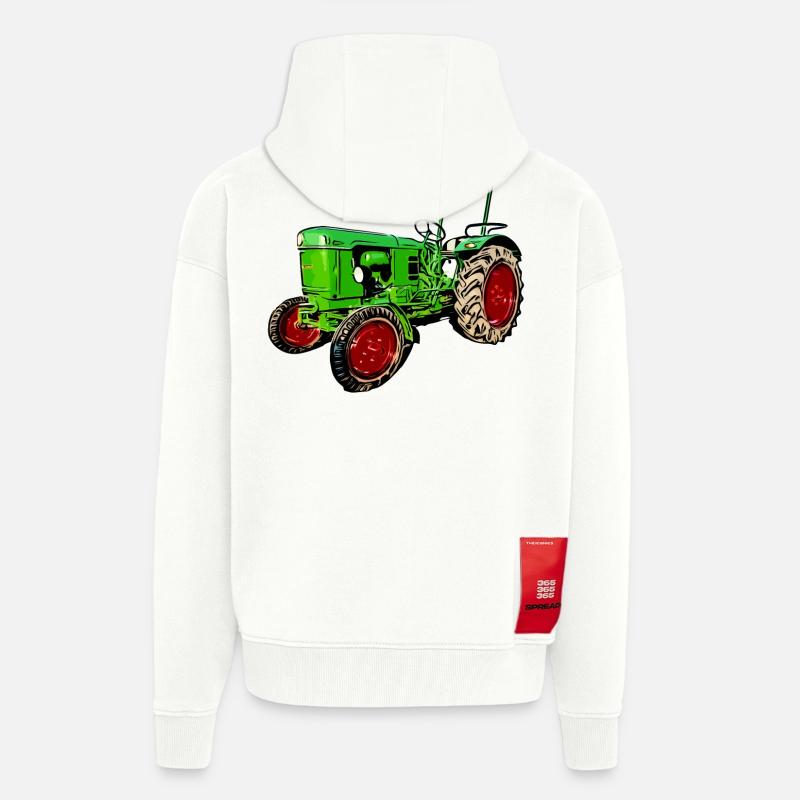 Alter Traktor Deutz D25 - Zip Hoodie - made by SPREAD - OFF WHITE