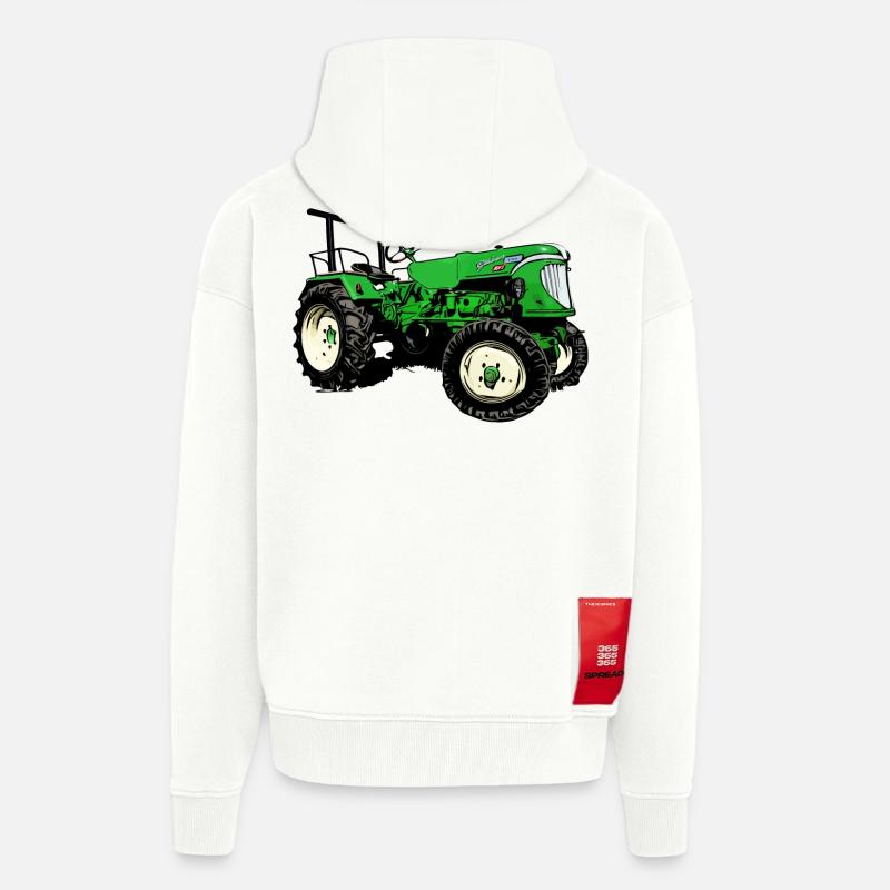 Güldner ADN-8 Haifischmaul Traktor - Zip Hoodie - made by SPREAD - OFF WHITE