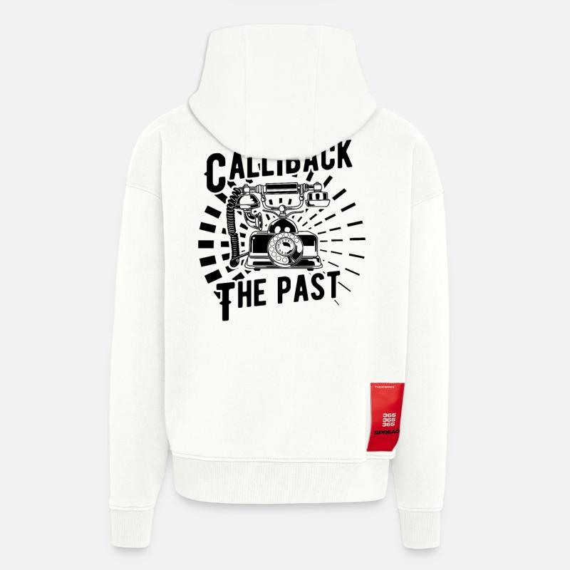 Old-fashioned telephone - Zip Hoodie - made by SPREAD - OFF WHITE