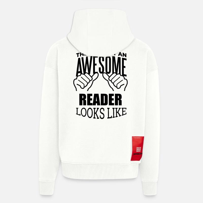 Reader - Zip Hoodie - made by SPREAD - OFF WHITE