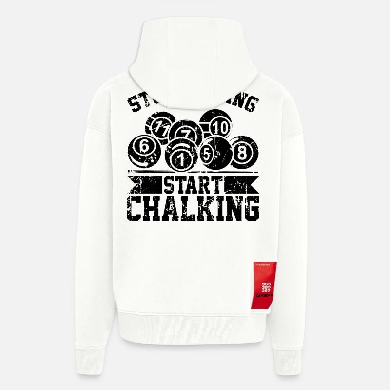 Witziger Billard Spruch - Zip Hoodie - made by SPREAD - OFF WHITE
