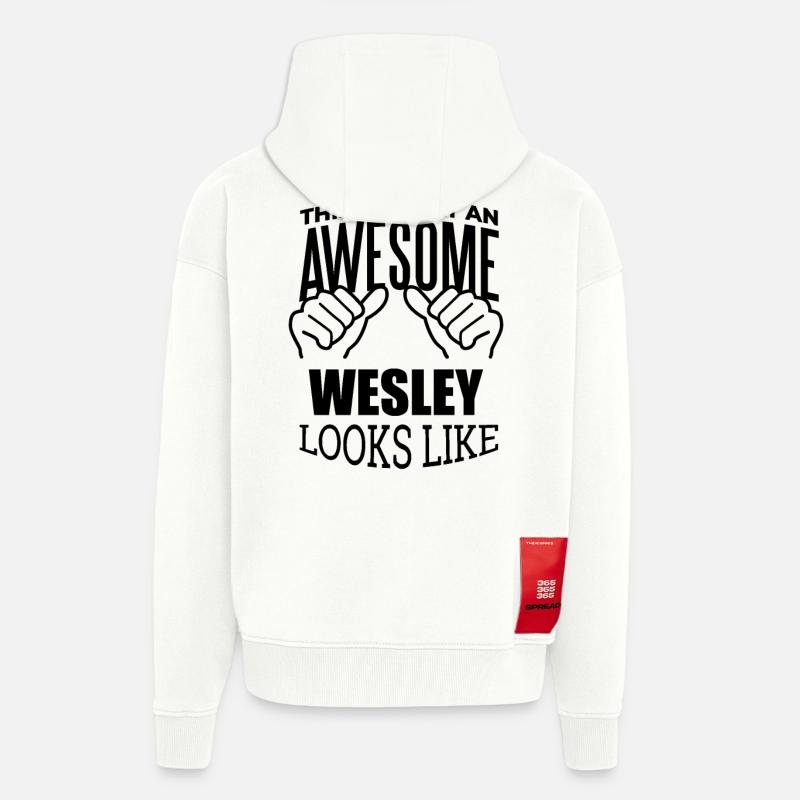 Wesley - Veste à capuche bio épaisse oversize fabriqué en UE - OFF WHITE