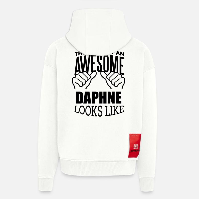 Daphne - Veste à capuche bio épaisse oversize fabriqué en UE - OFF WHITE