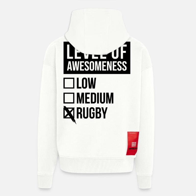 Rugby - Zip Hoodie - made by SPREAD - OFF WHITE