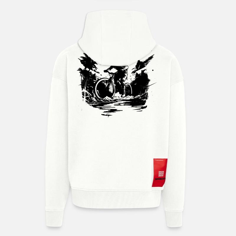 Mountainbiken - Zip Hoodie - made by SPREAD - OFF WHITE