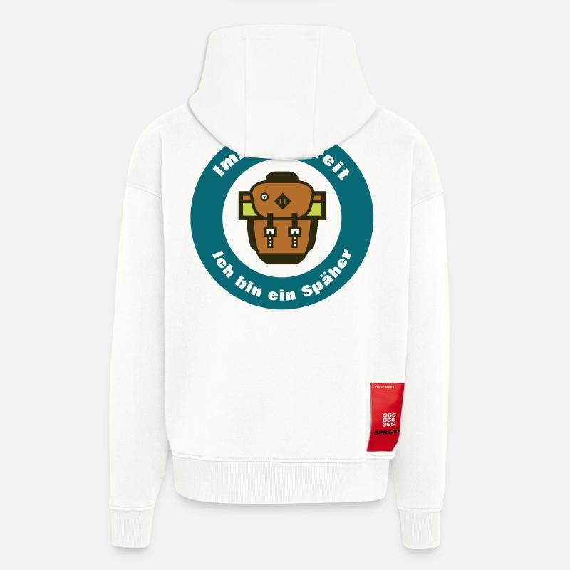 Immer bereit – ich bin ein Scout - Zip Hoodie - made by SPREAD - OFF WHITE