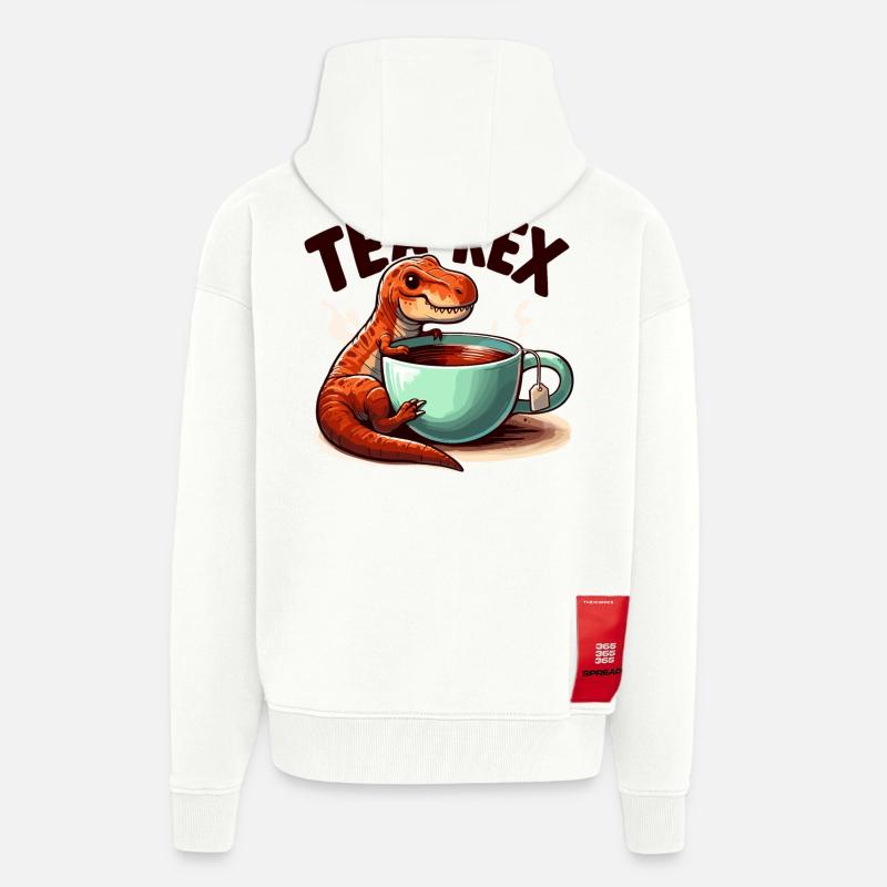 Tee Rex Tee-Rex Teetrinker Geschenk - Zip Hoodie - made by SPREAD - OFF WHITE