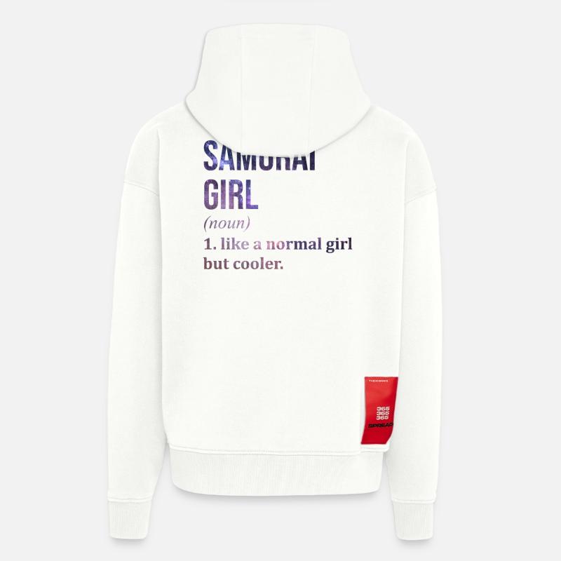 Samurai Samurai Samurai - Zip Hoodie - made by SPREAD - OFF WHITE