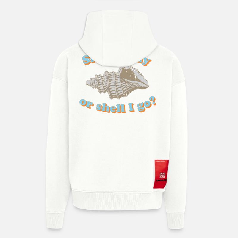 Shell ou go ? - Veste à capuche bio épaisse oversize fabriqué en UE - OFF WHITE