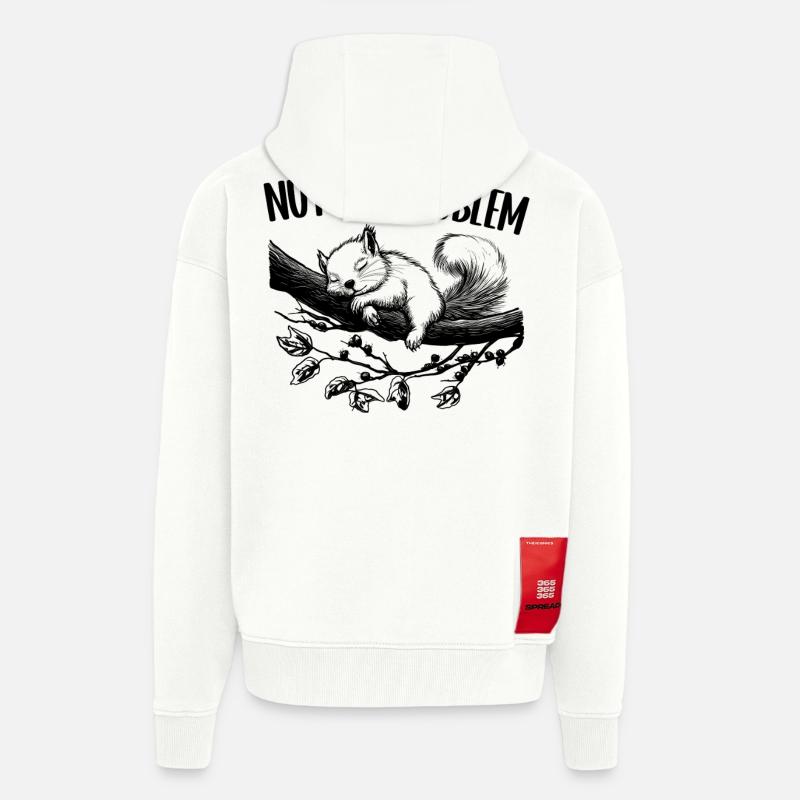 Nut My Problem Niedlich Eichhörnchen Geschenk - Zip Hoodie - made by SPREAD - OFF WHITE